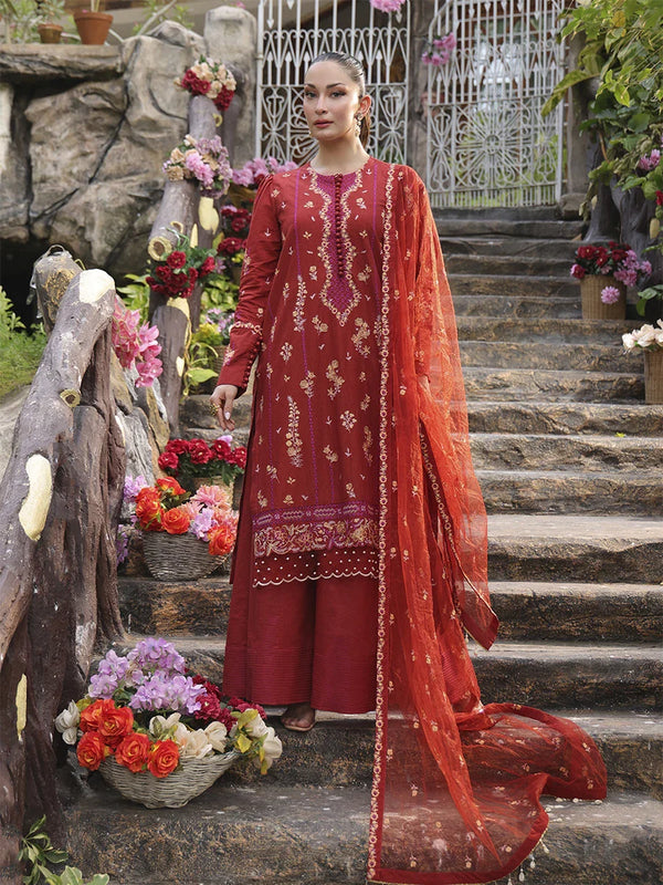 WHISPER 3PC EMBROIDERED LUXURY CAMBRIC SUIT