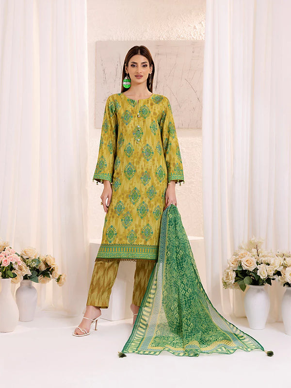 3PC PRINTED LAWN SILK SUIT
