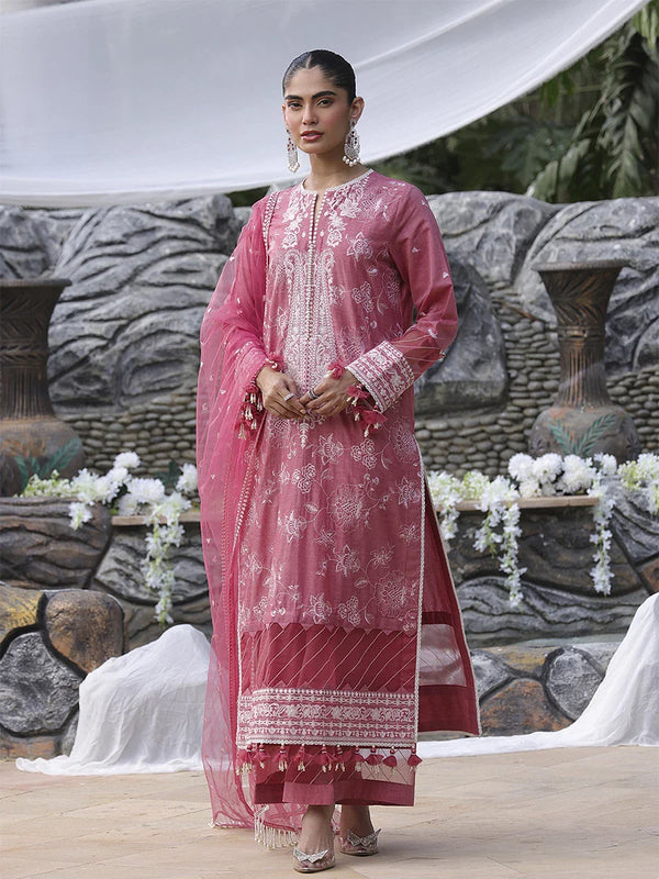 GLAMOUR 3PC EMBROIDERED LUXURY CAMBRIC SUIT