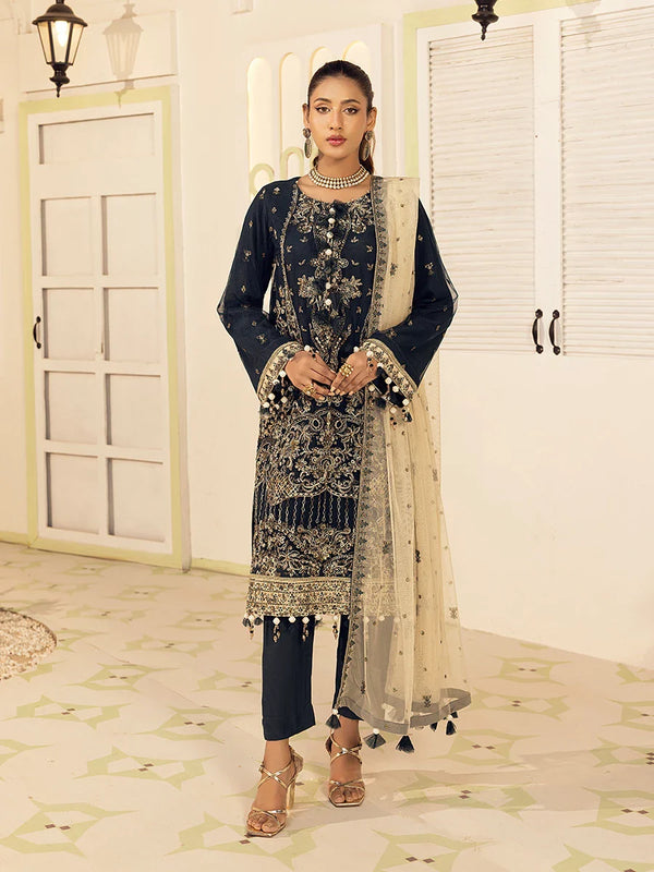 3PC Festive Embroidered Suit