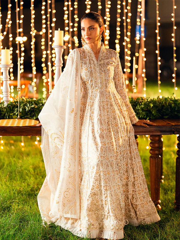 3PC Unstitched Luxury Lawn Embroidered Suit