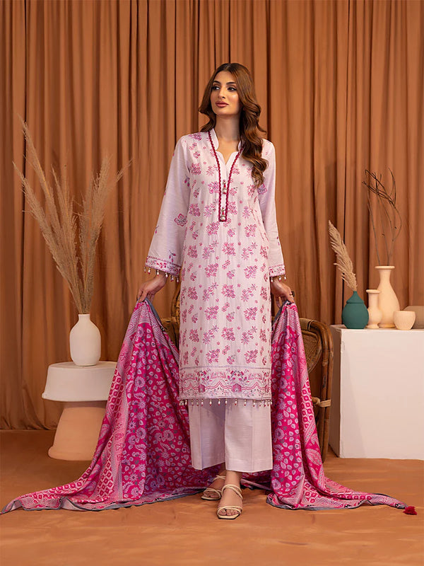 EMBROIDERED LUXURY KHADDAR UNSTITCHED 3PCS