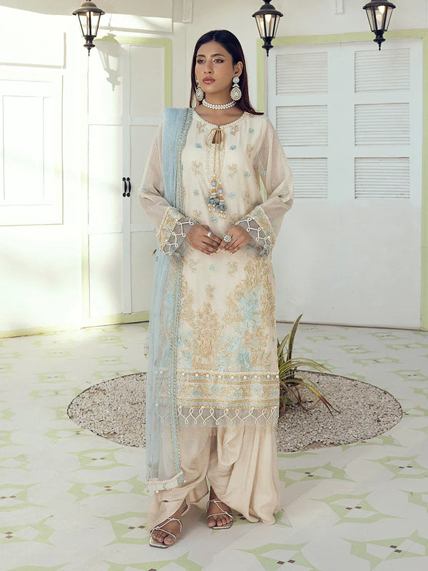 3PC Festive Embroidered Suit