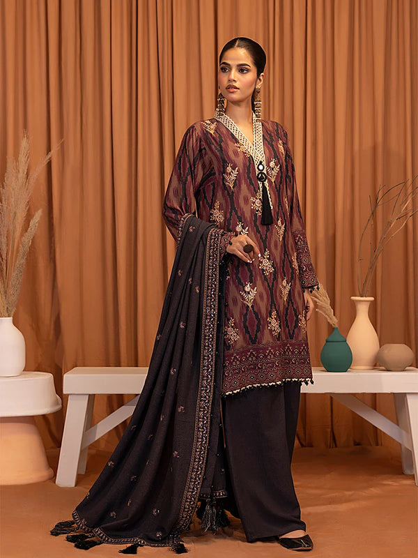 EMBROIDERED LUXURY KARANDI UNSTITCHED 3PCS