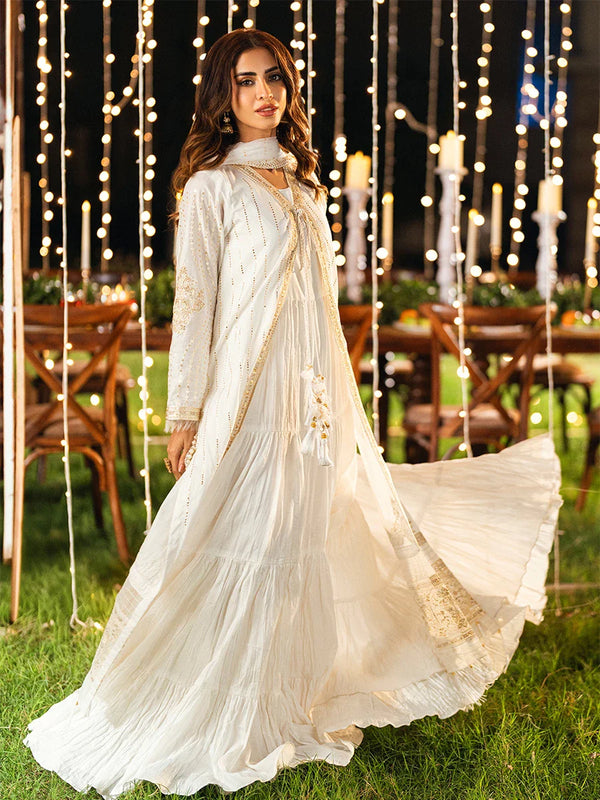 3PC Unstitched Luxury Lawn Embroidered Suit