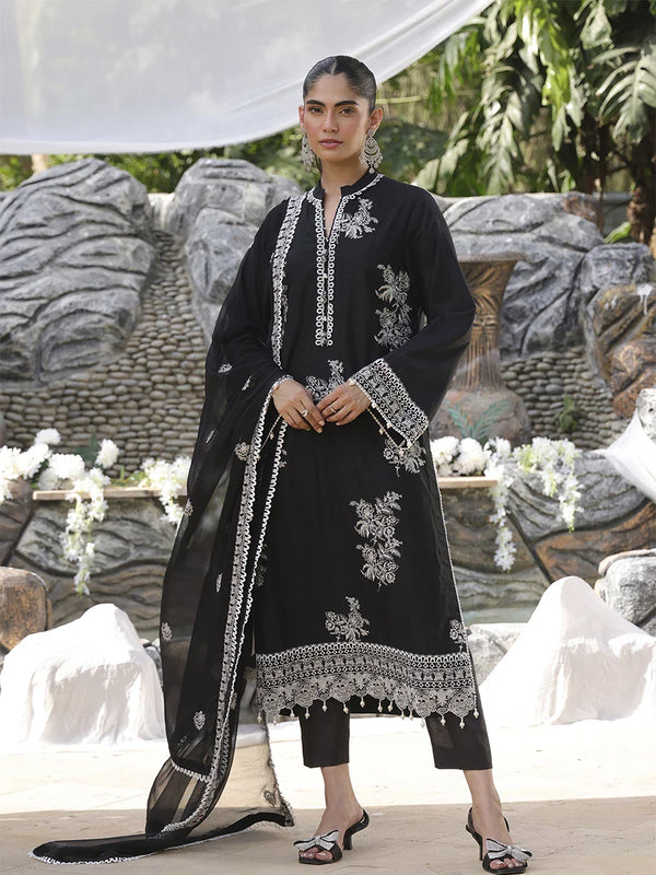 ALLURE-EMBROIDERED LUXURY CAMBRIC UNSTITCHED 3PCS