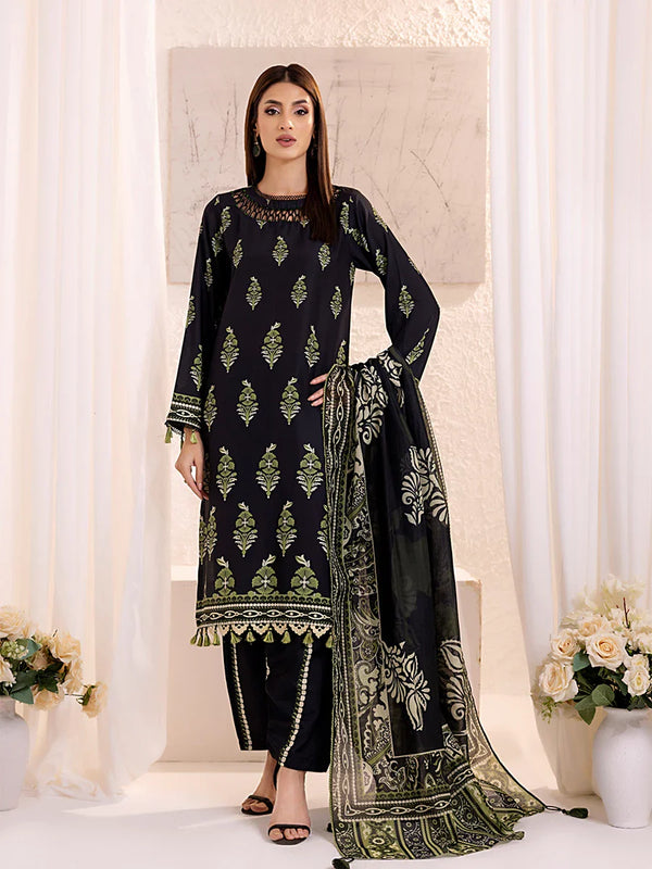 3PC PRINTED LAWN SILK SUIT