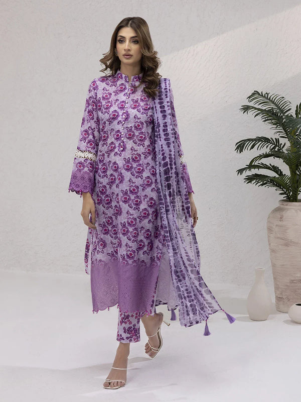 UNSTITCHED 3PCS PRINTKARI EMBROIDERED SUIT