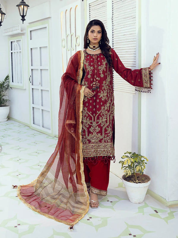 3PC Festive Embroidered Suit