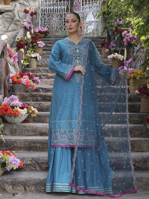FEROZINK-EMBROIDERED LUXURY CAMBRIC 3PCS