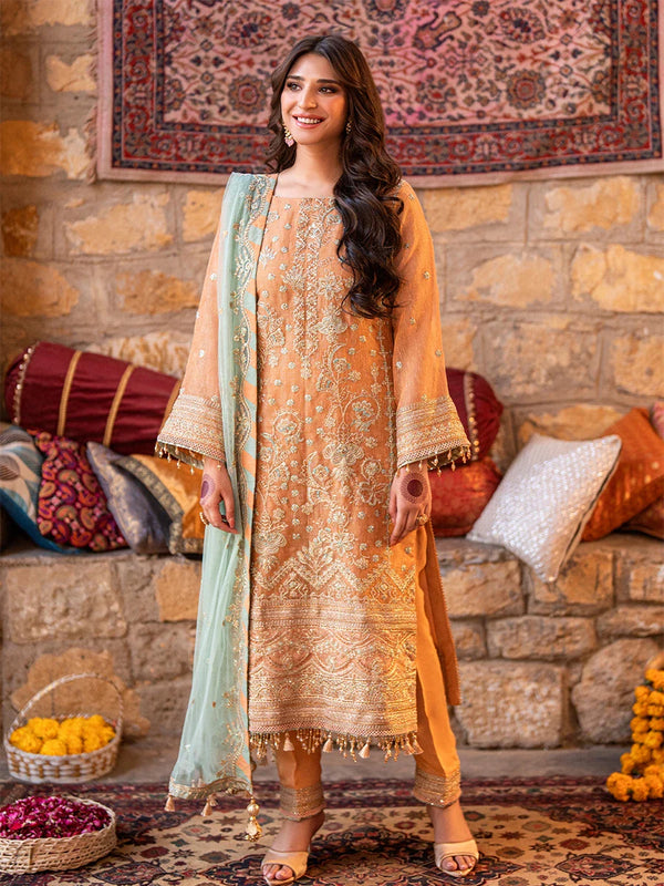 3PC  Festive Embroidered Suit (No032)