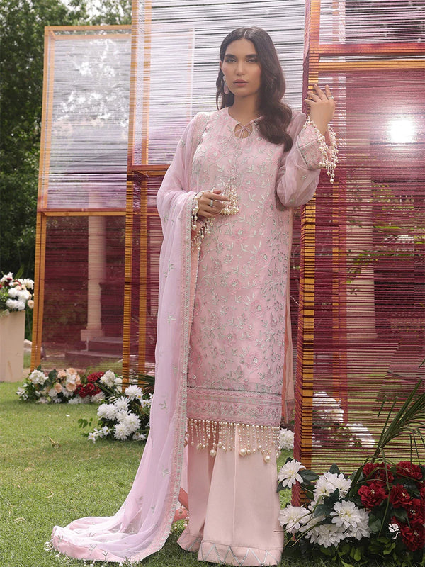 FESTIVE FORMAL CHIFFON EMBROIDERED SUIT