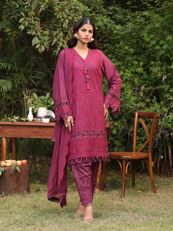 CHIKANKARI CAMBRIC EMBROIDERED SUIT