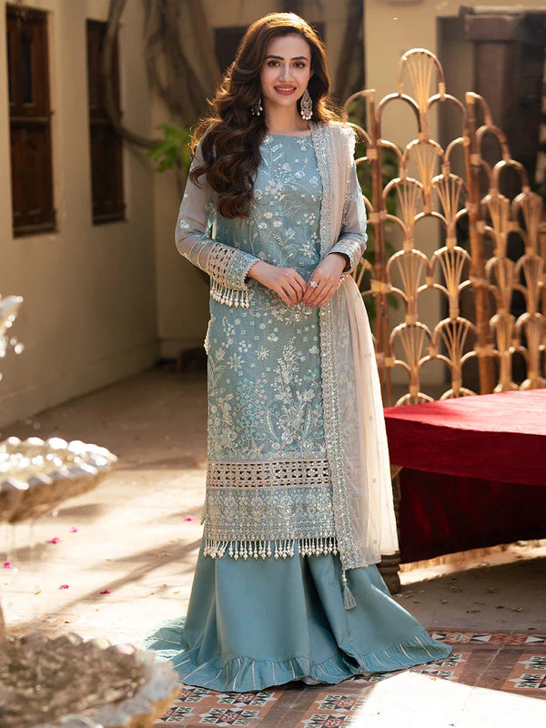 3PC Unstitched Festive Embroidered Suit