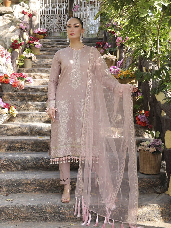 BLOOM-EMBROIDERED LUXURY CAMBRIC 3PCS