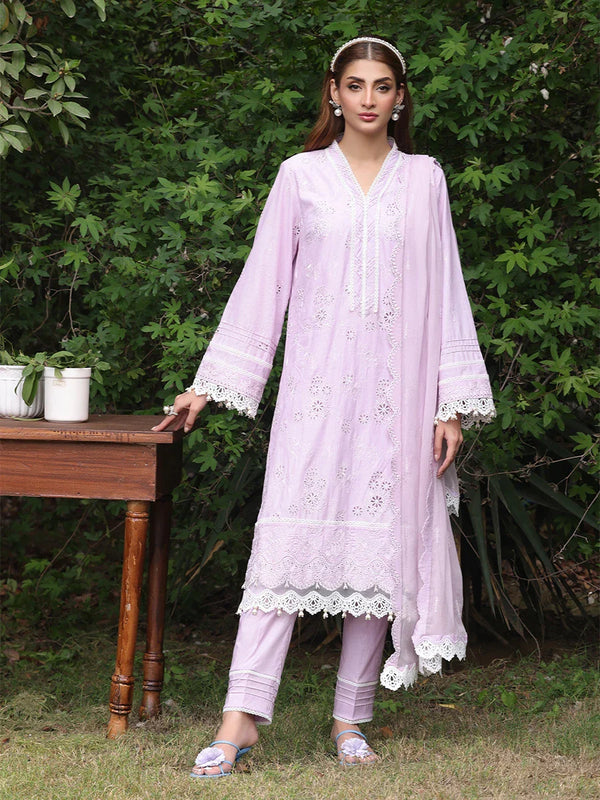 CHIKANKARI CAMBRIC EMBROIDERED SUIT