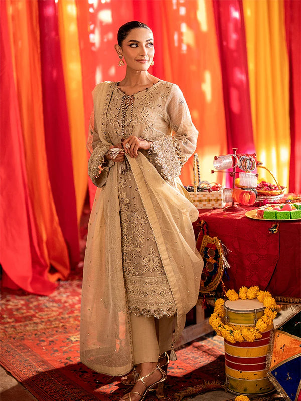 3Pc  Festive Embroidered Suit (JI048)