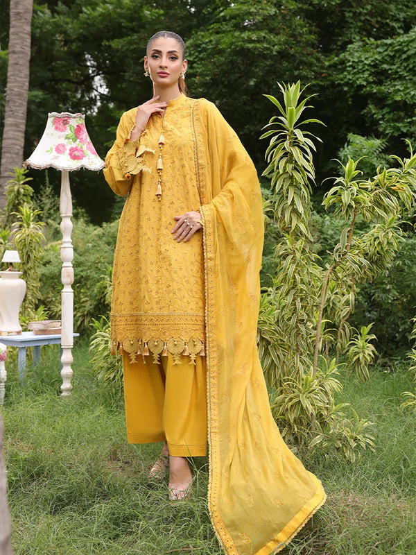 CHIKANKARI CAMBRIC EMBROIDERED SUIT