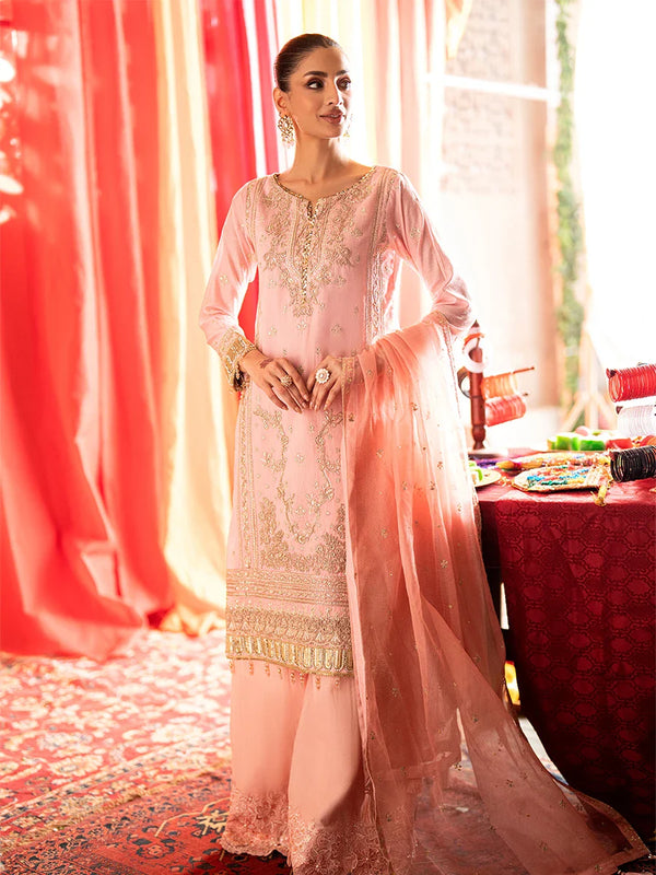 3Pc  Festive Embroidered Suit (No019)