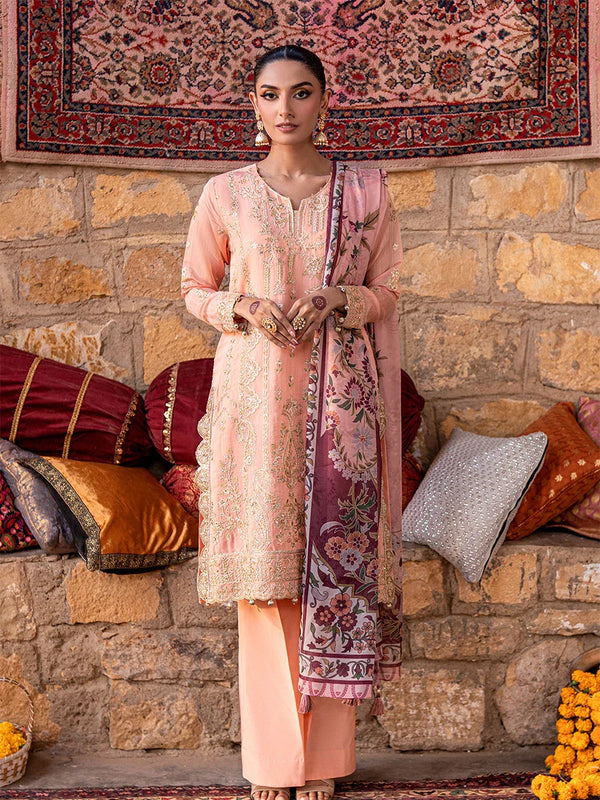 3Pc  Festive Embroidered Suit (No027)