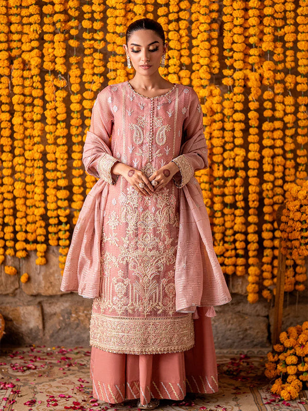3Pc  Festive Embroidered Suit (No035)
