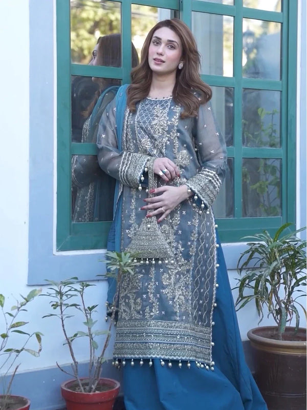 FESTIVE FORMAL 3PC EMBROIDERED SUIT