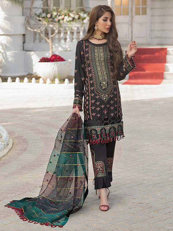 Glitzy-Unstitched 3pc Heavy Embroidered Luxury Chiffon Suit (HC-00004)