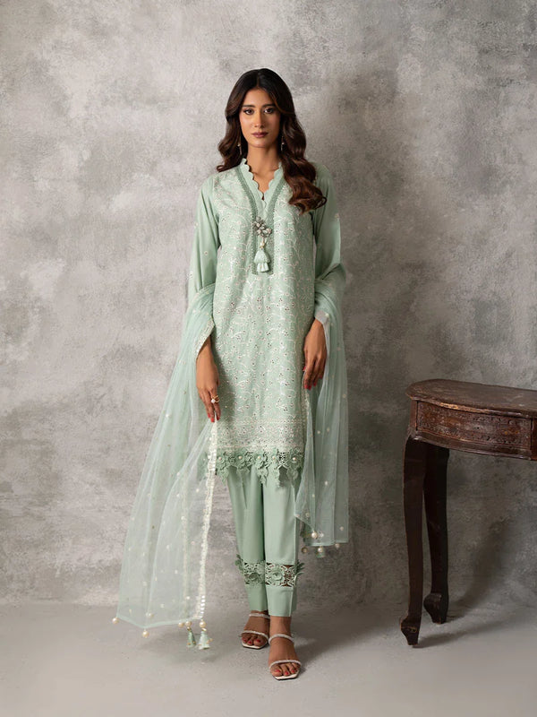 EMBROIDERED LUXURY LAWN UNSTITCHED 3PCS SUIT