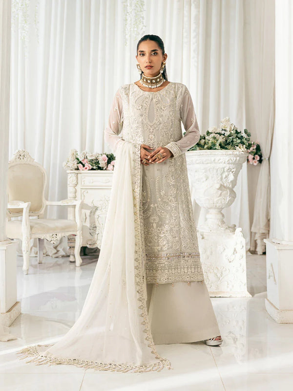 3PC Chiffon Embroidered Suit